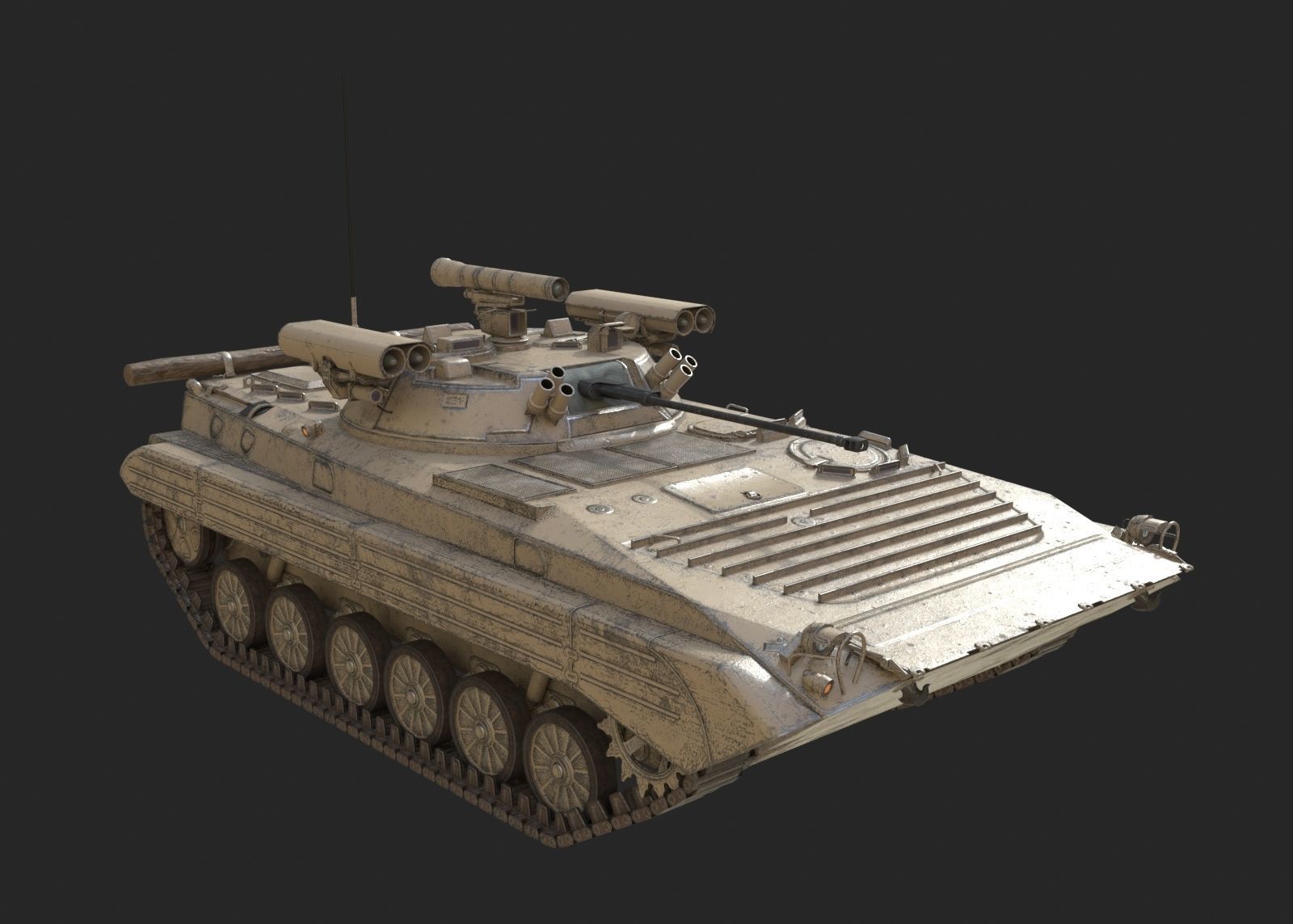 5 coatings of Russian BMP2M BMP-2M infantry fighting vehicle Low-poly 3D model_6