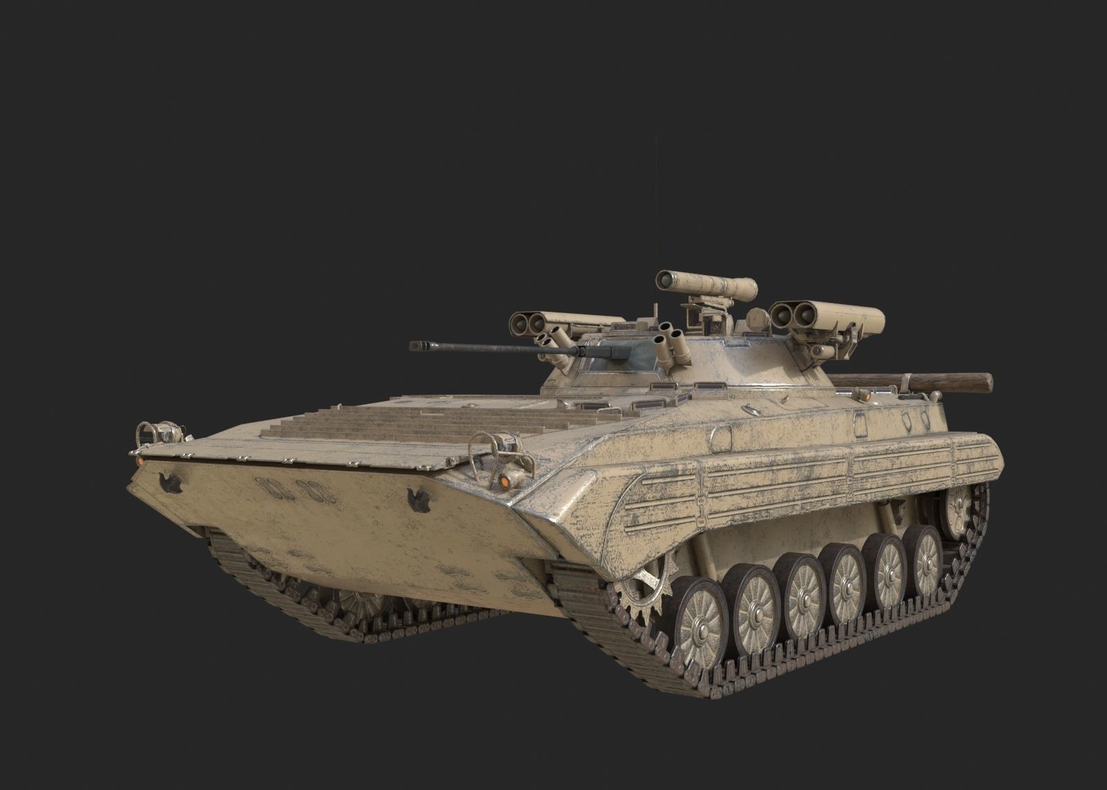 5 coatings of Russian BMP2M BMP-2M infantry fighting vehicle Low-poly 3D model_4