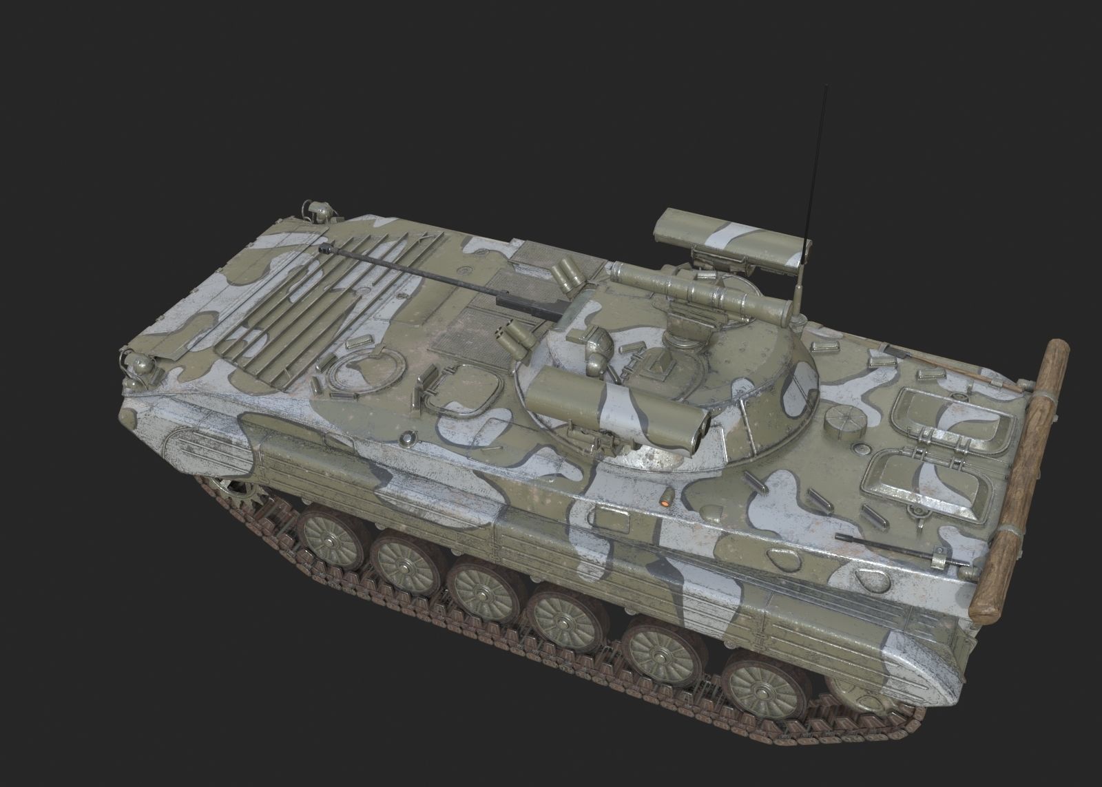 5 coatings of Russian BMP2M BMP-2M infantry fighting vehicle Low-poly 3D model_11