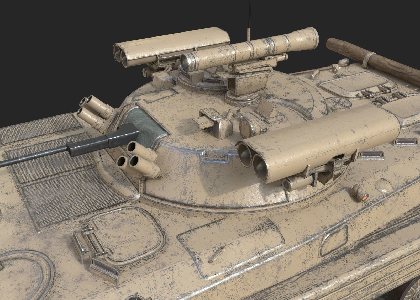 5 coatings of Russian BMP2M BMP-2M infantry fighting vehicle Low-poly 3D model_7