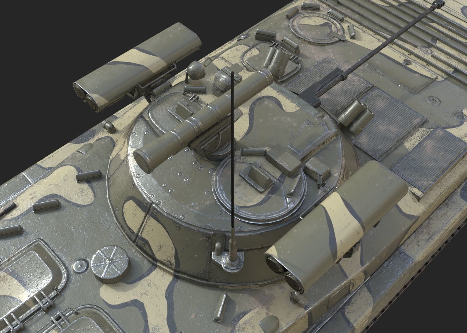 5 coatings of Russian BMP2M BMP-2M infantry fighting vehicle Low-poly 3D model_9