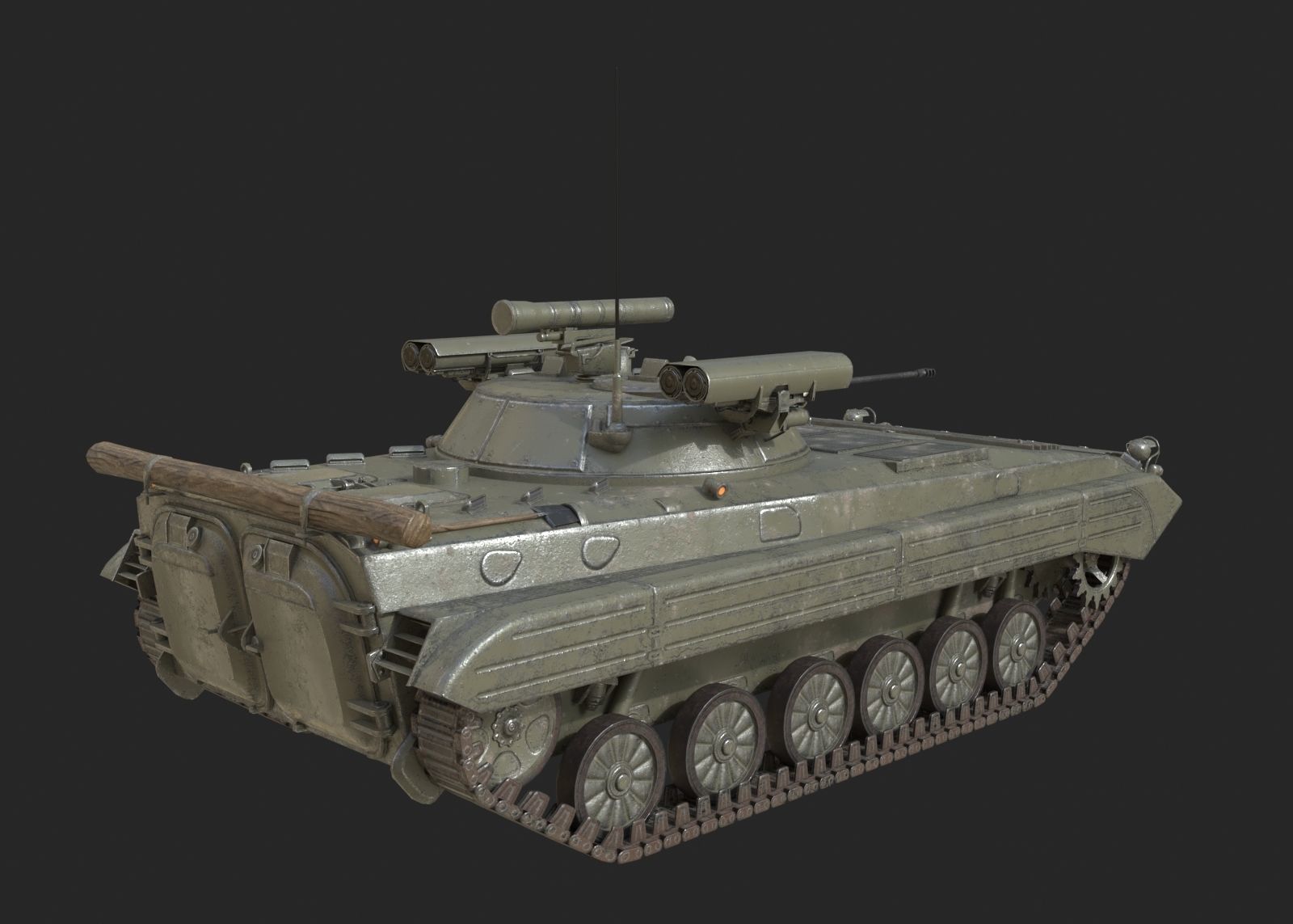 5 coatings of Russian BMP2M BMP-2M infantry fighting vehicle Low-poly 3D model_1