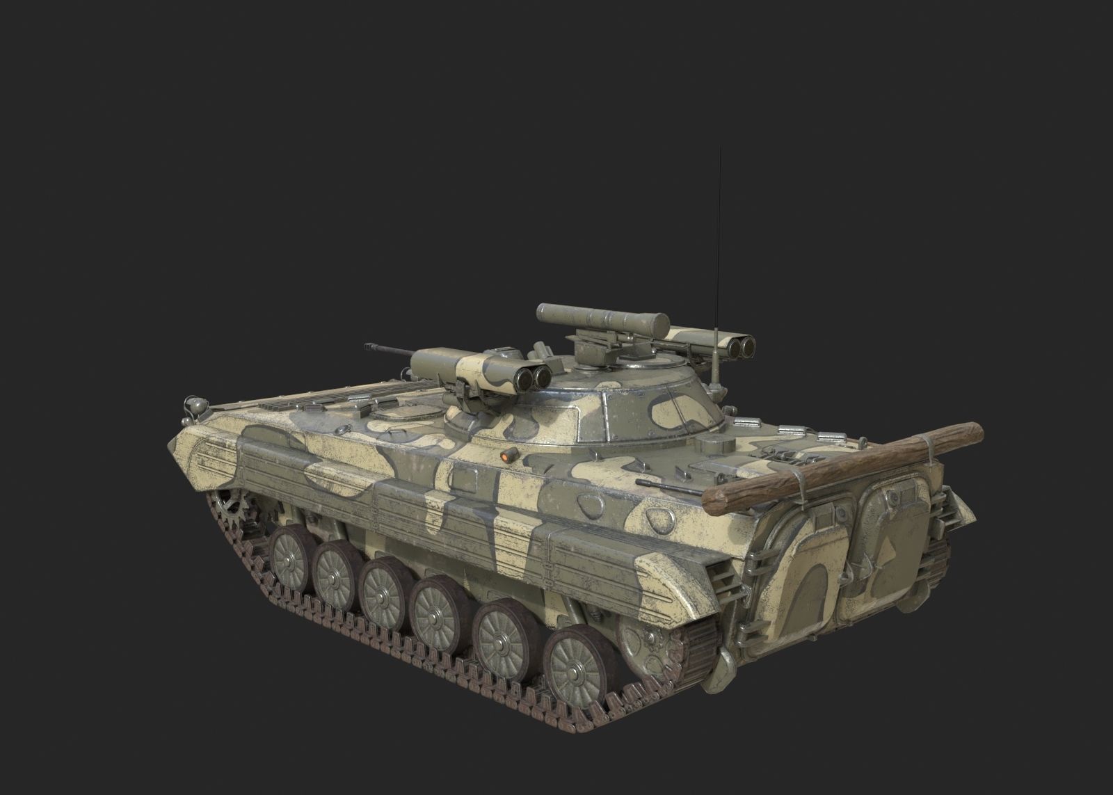 5 coatings of Russian BMP2M BMP-2M infantry fighting vehicle Low-poly 3D model_10