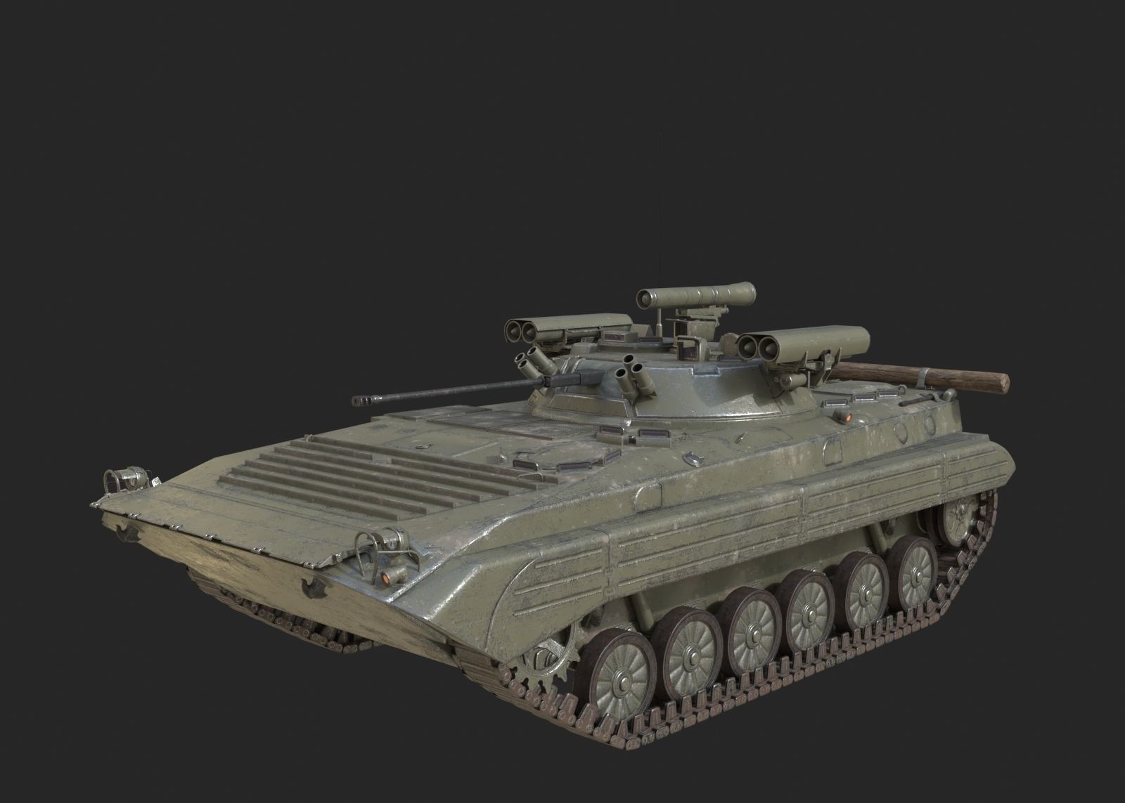 5 coatings of Russian BMP2M BMP-2M infantry fighting vehicle Low-poly 3D model_3