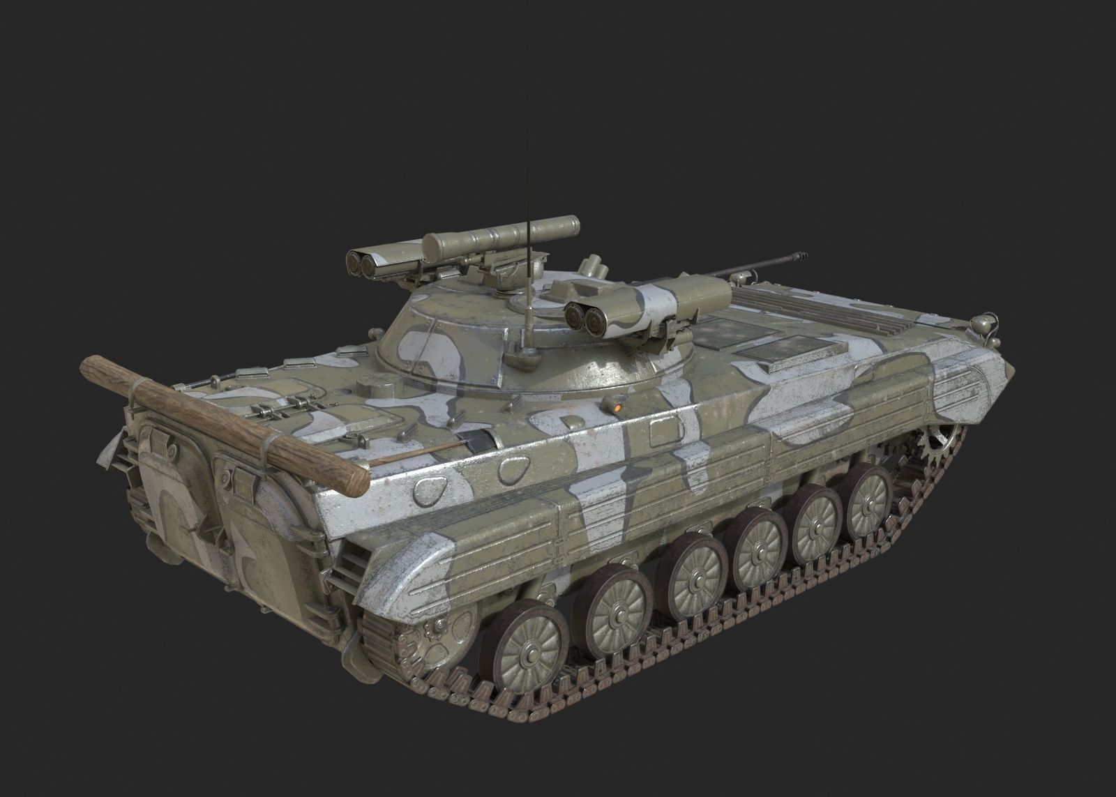 5 coatings of Russian BMP2M BMP-2M infantry fighting vehicle Low-poly 3D model_14