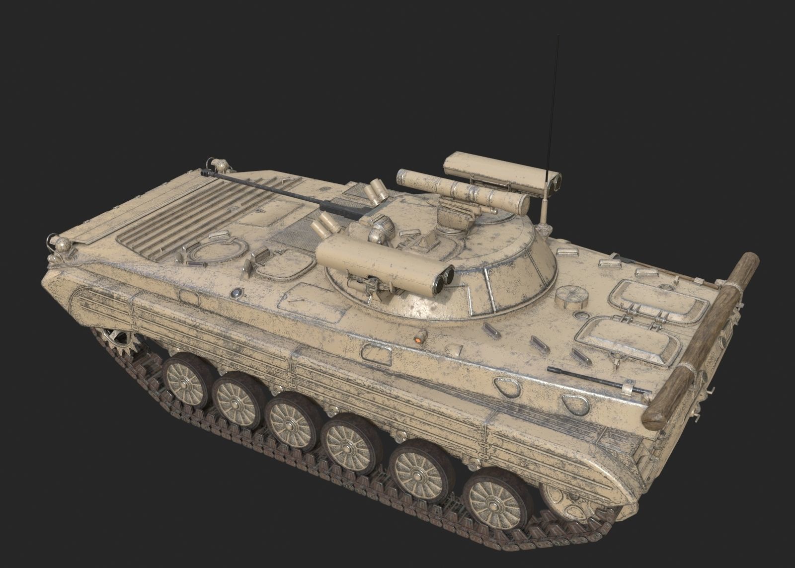 5 coatings of Russian BMP2M BMP-2M infantry fighting vehicle Low-poly 3D model_5