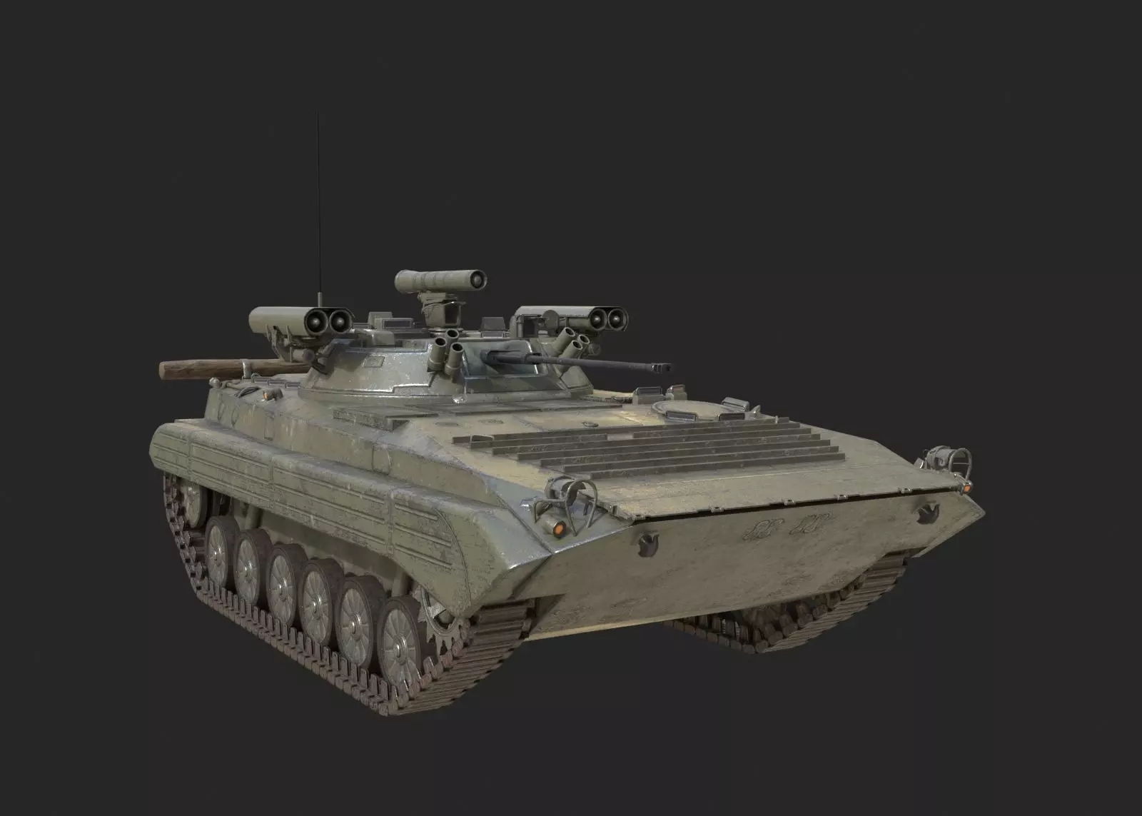 5 coatings of Russian BMP2M BMP-2M infantry fighting vehicle Low-poly 3D model_0