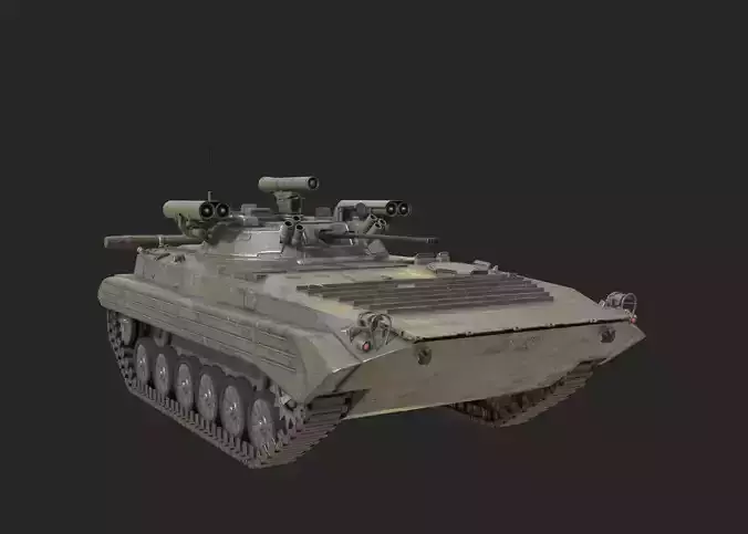 5 coatings of Russian BMP2M BMP-2M infantry fighting vehicle Low-poly 3D model