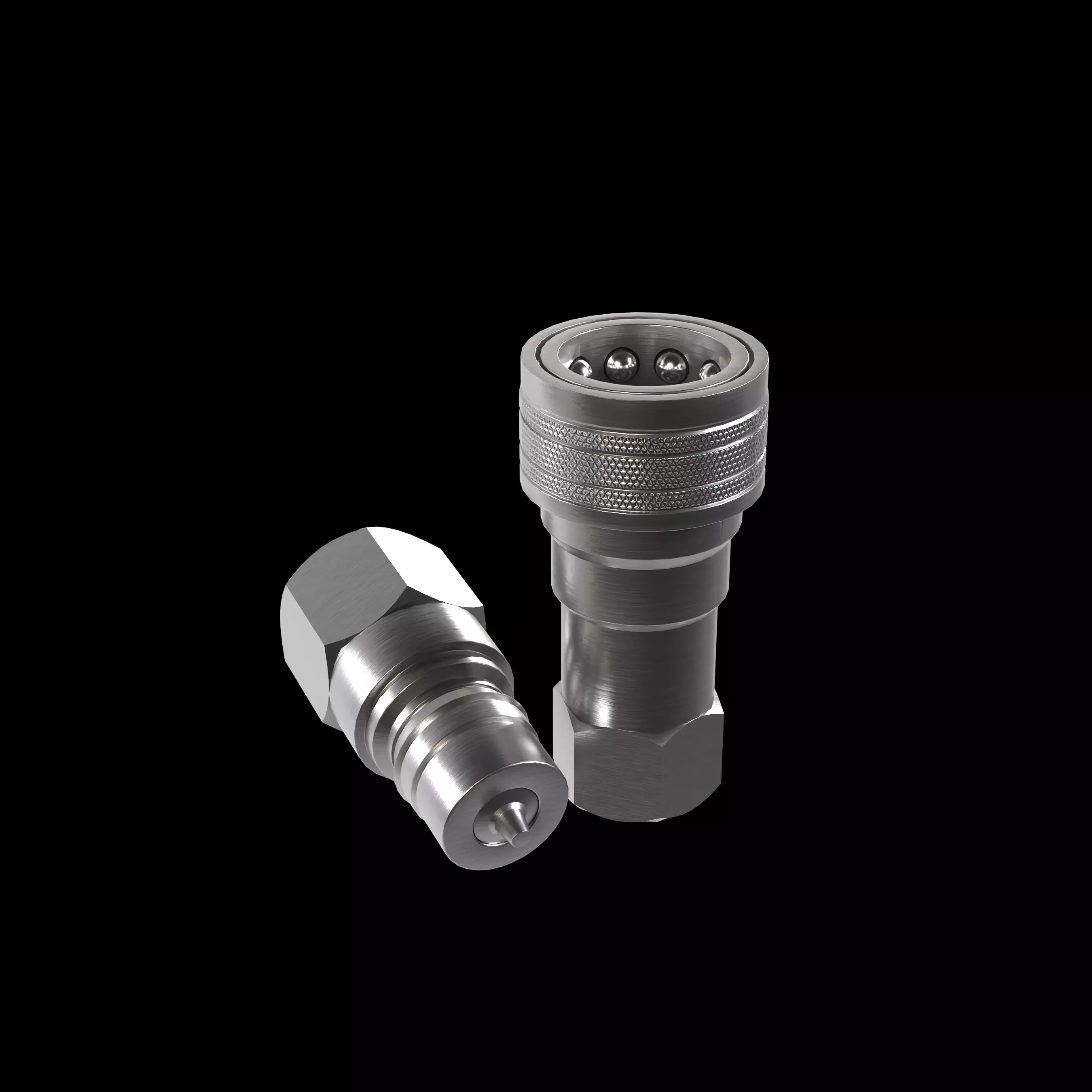 Hydraulic connectors 3D model_0
