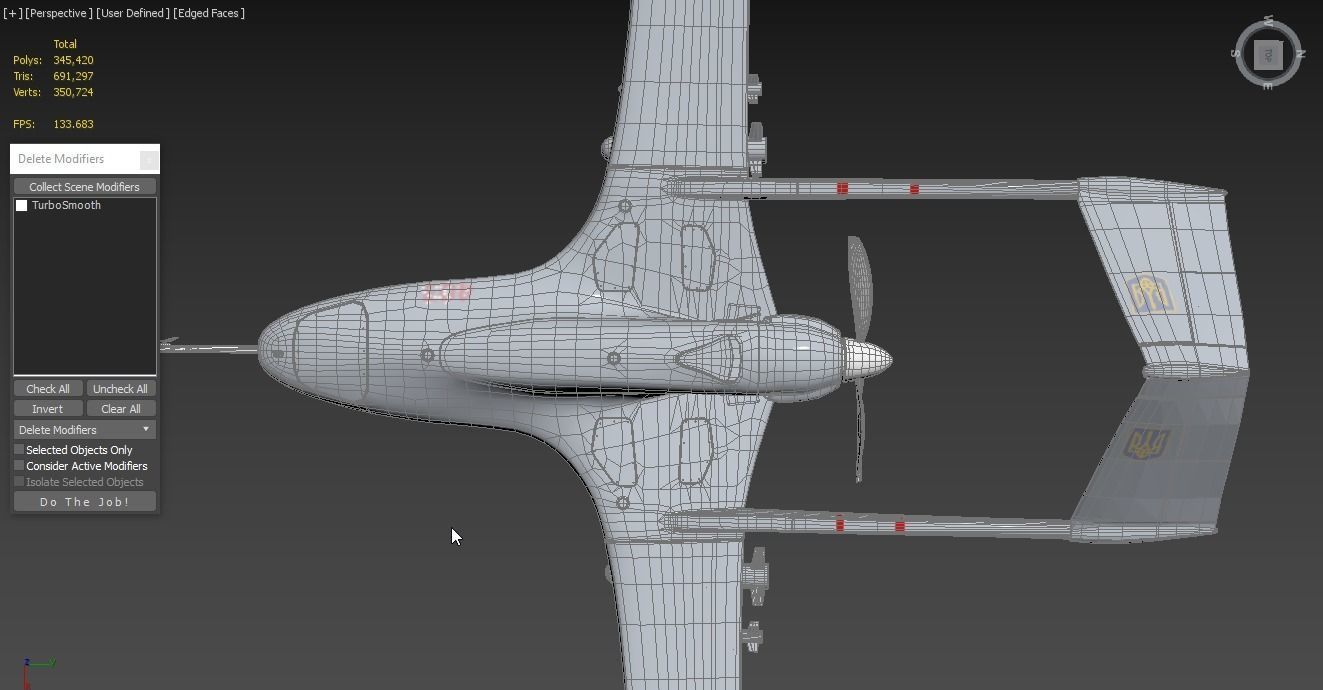 Bayraktar TB2 Ukraines Armed Forces Drone 3D model_7