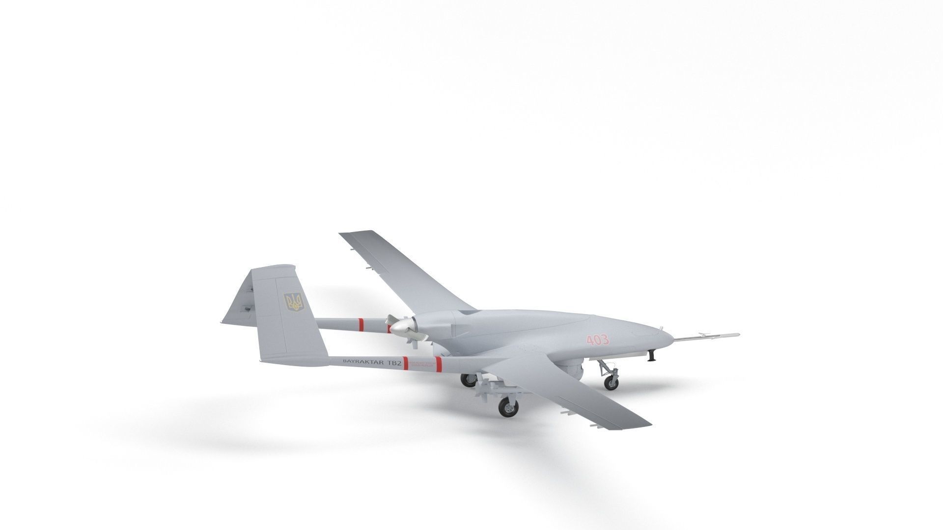 Bayraktar TB2 Ukraines Armed Forces Drone 3D model_30