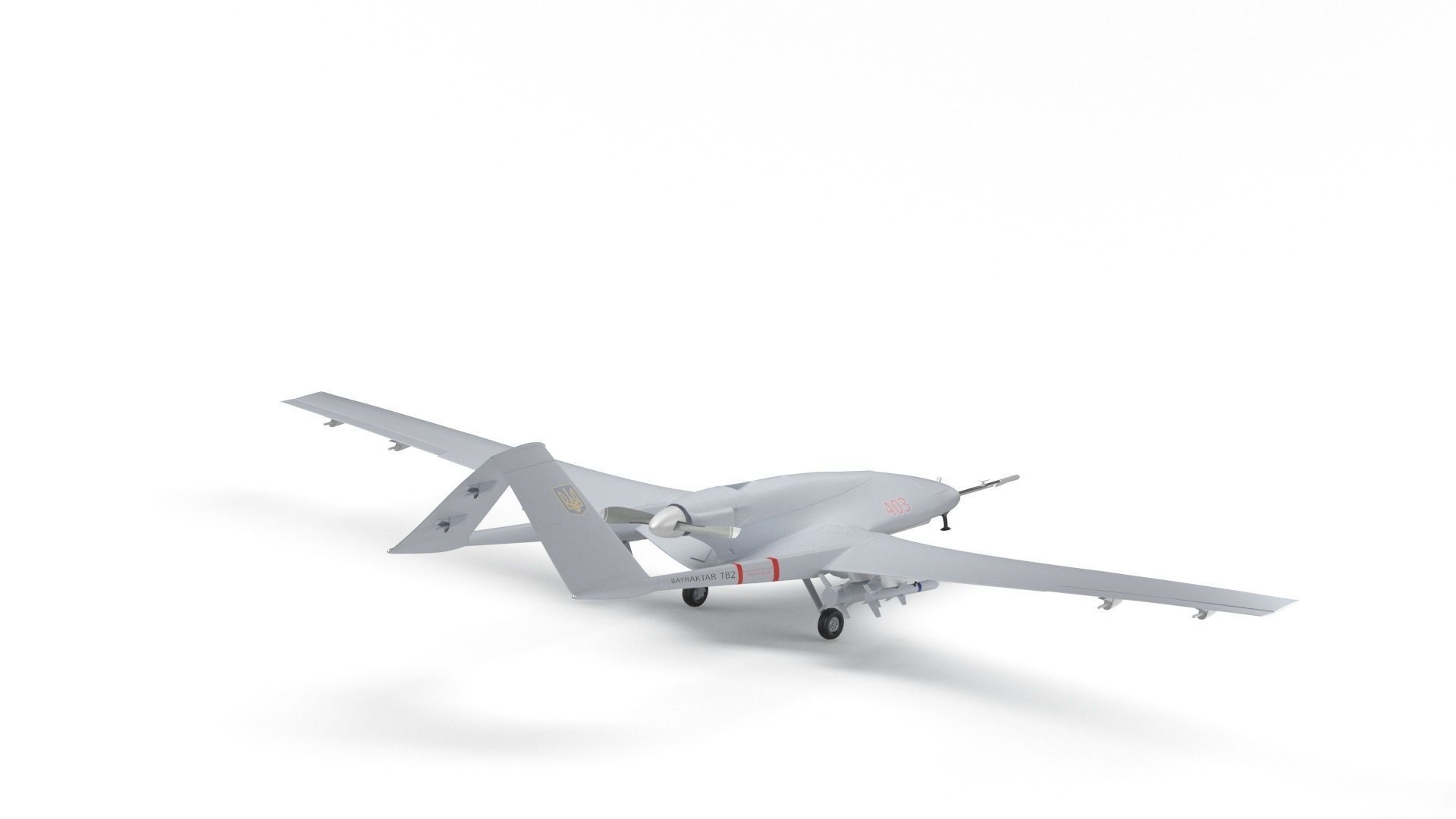 Bayraktar TB2 Ukraines Armed Forces Drone 3D model_31