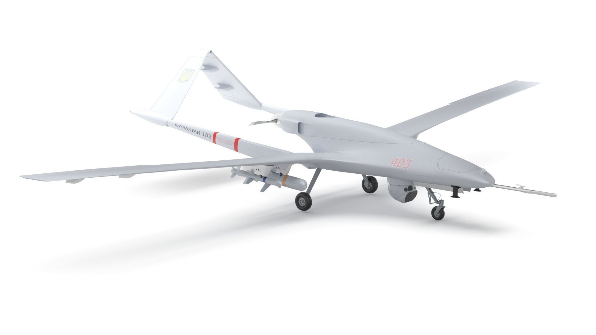 Bayraktar TB2 Ukraines Armed Forces Drone 3D model_1