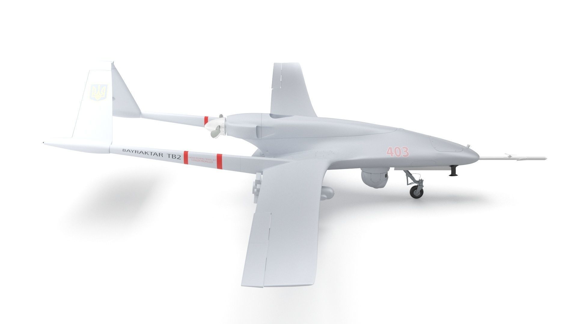 Bayraktar TB2 Ukraines Armed Forces Drone 3D model_13