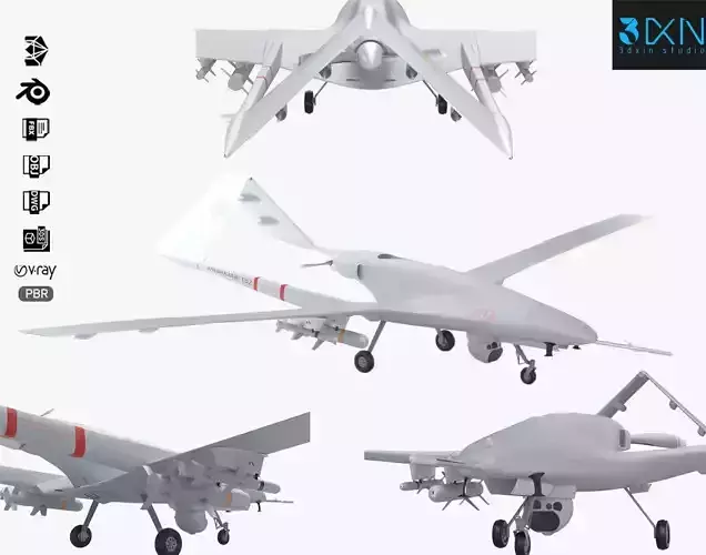 Bayraktar TB2 Ukraines Armed Forces Drone 3D model
