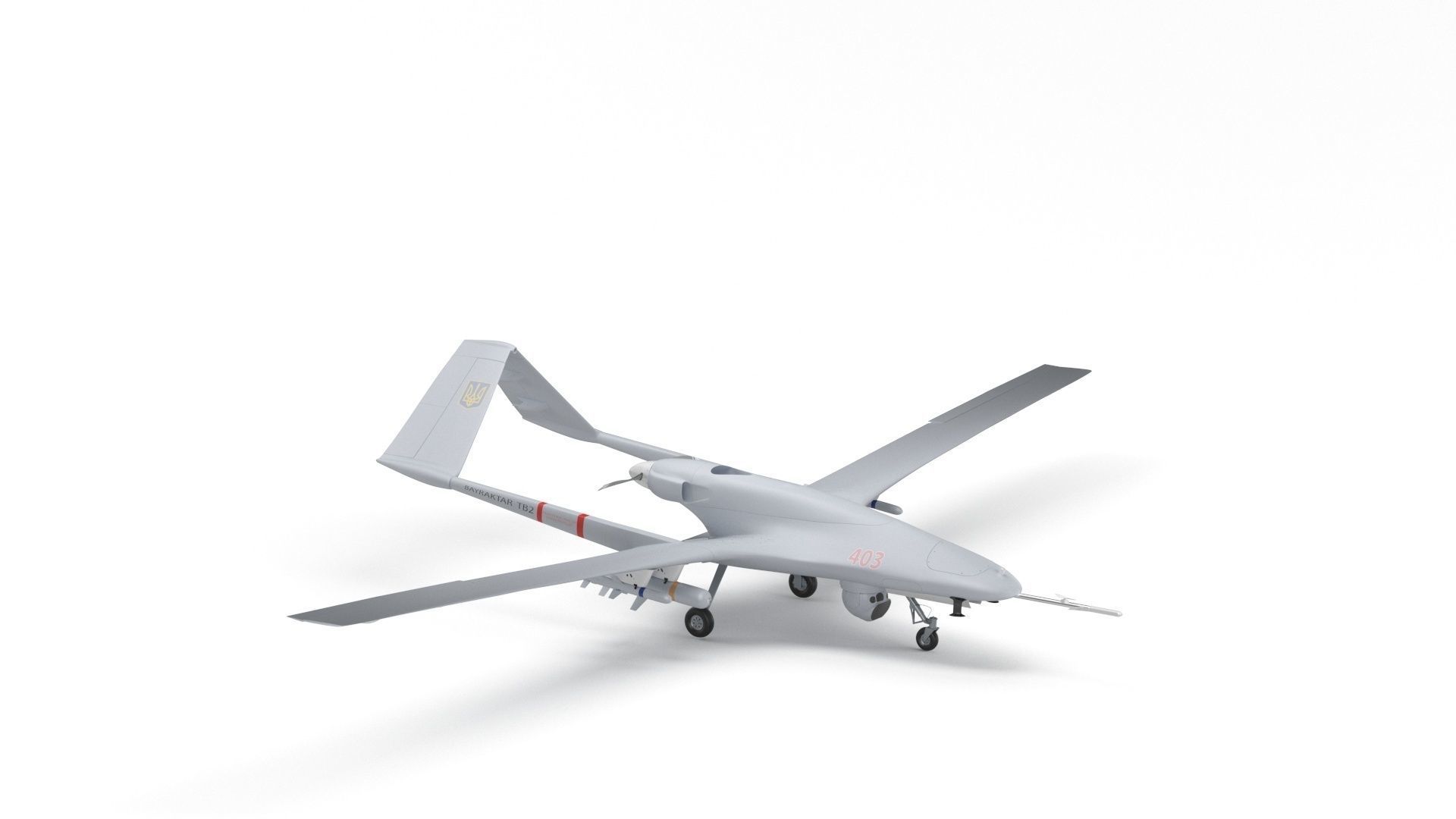 Bayraktar TB2 Ukraines Armed Forces Drone 3D model_28