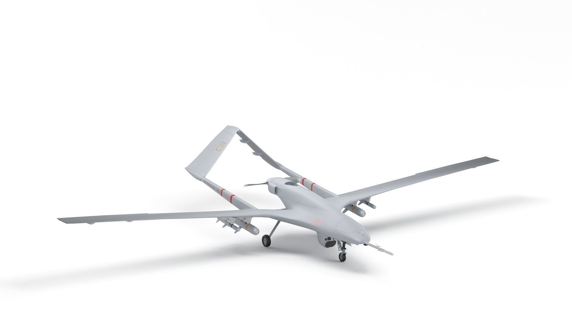 Bayraktar TB2 Ukraines Armed Forces Drone 3D model_27