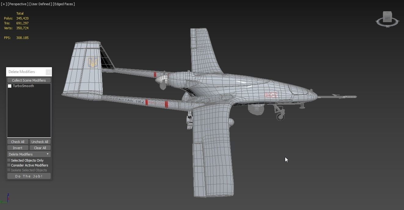 Bayraktar TB2 Ukraines Armed Forces Drone 3D model_6