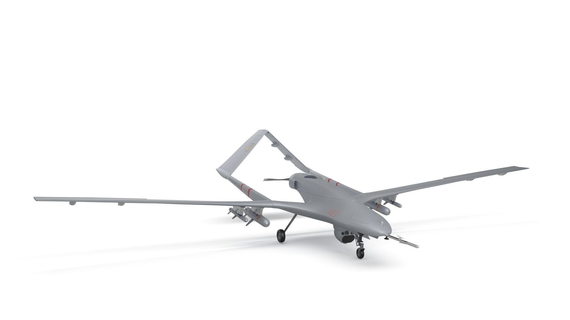 Bayraktar TB2 Ukraines Armed Forces Drone 3D model_11