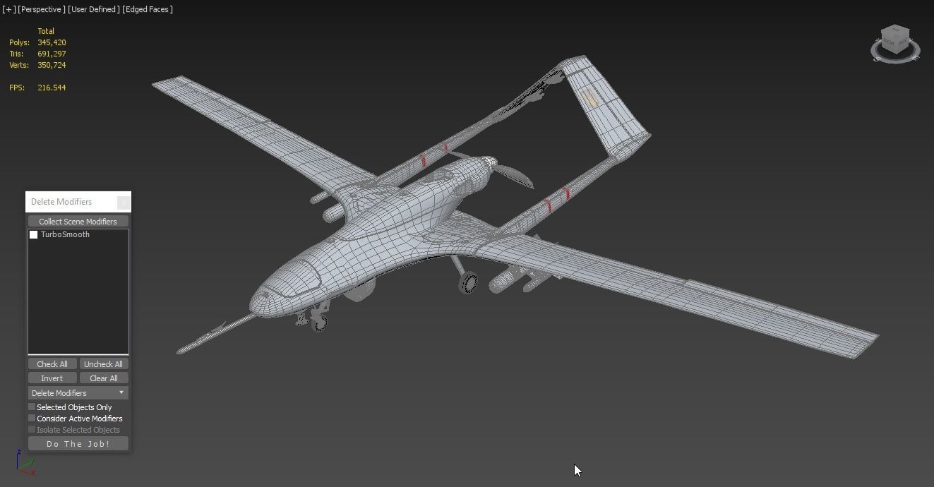 Bayraktar TB2 Ukraines Armed Forces Drone 3D model_4