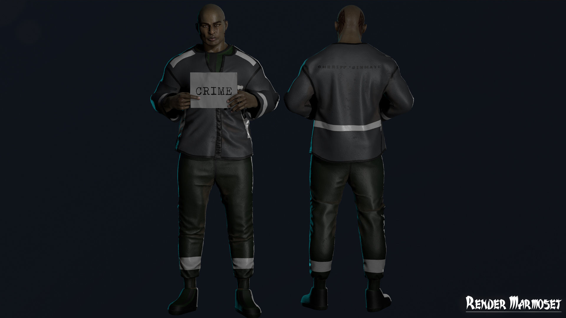 Criminal Modular Low-poly 3D model_8