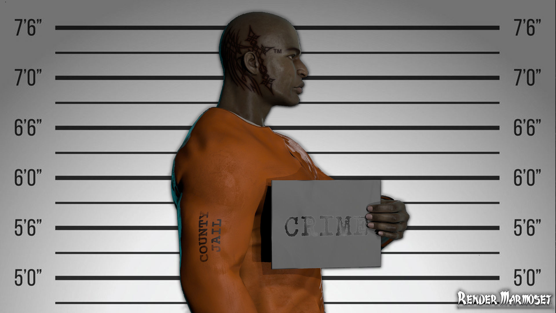 Criminal Modular Low-poly 3D model_4