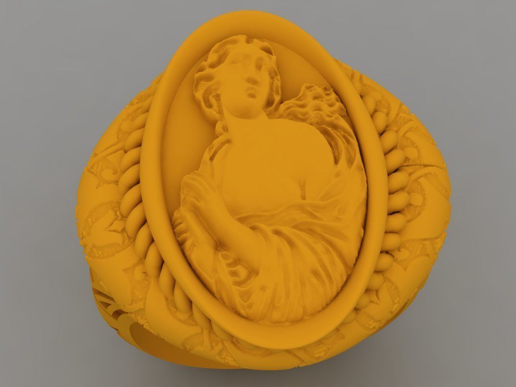 Ancient ring 3D print model_33