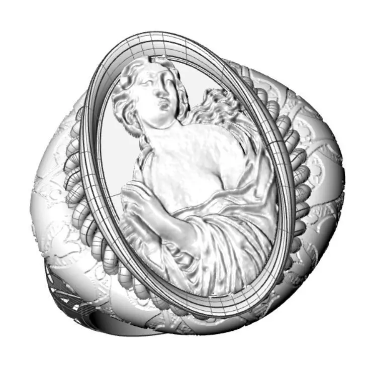 Ancient ring 3D print model_0