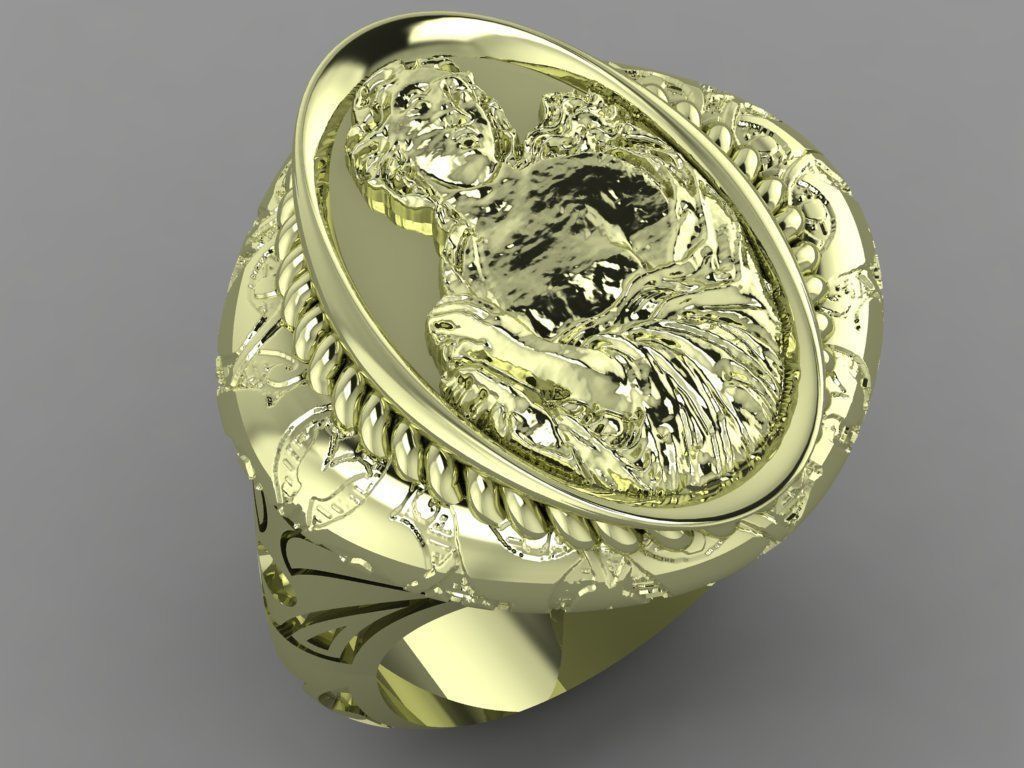 Ancient ring 3D print model_32