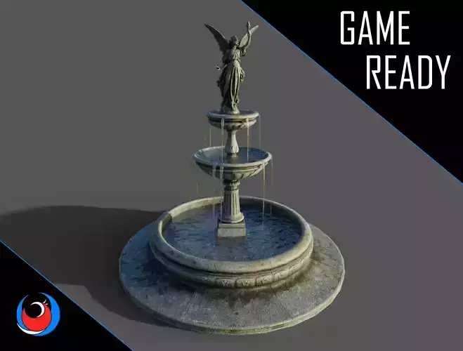 Fountain Type 1 Low-poly 3D model