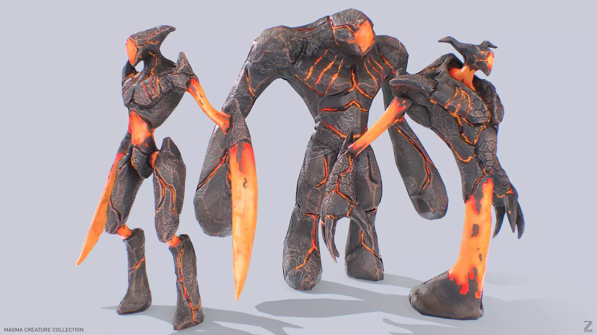 Magma creature collection 3D Model Pack