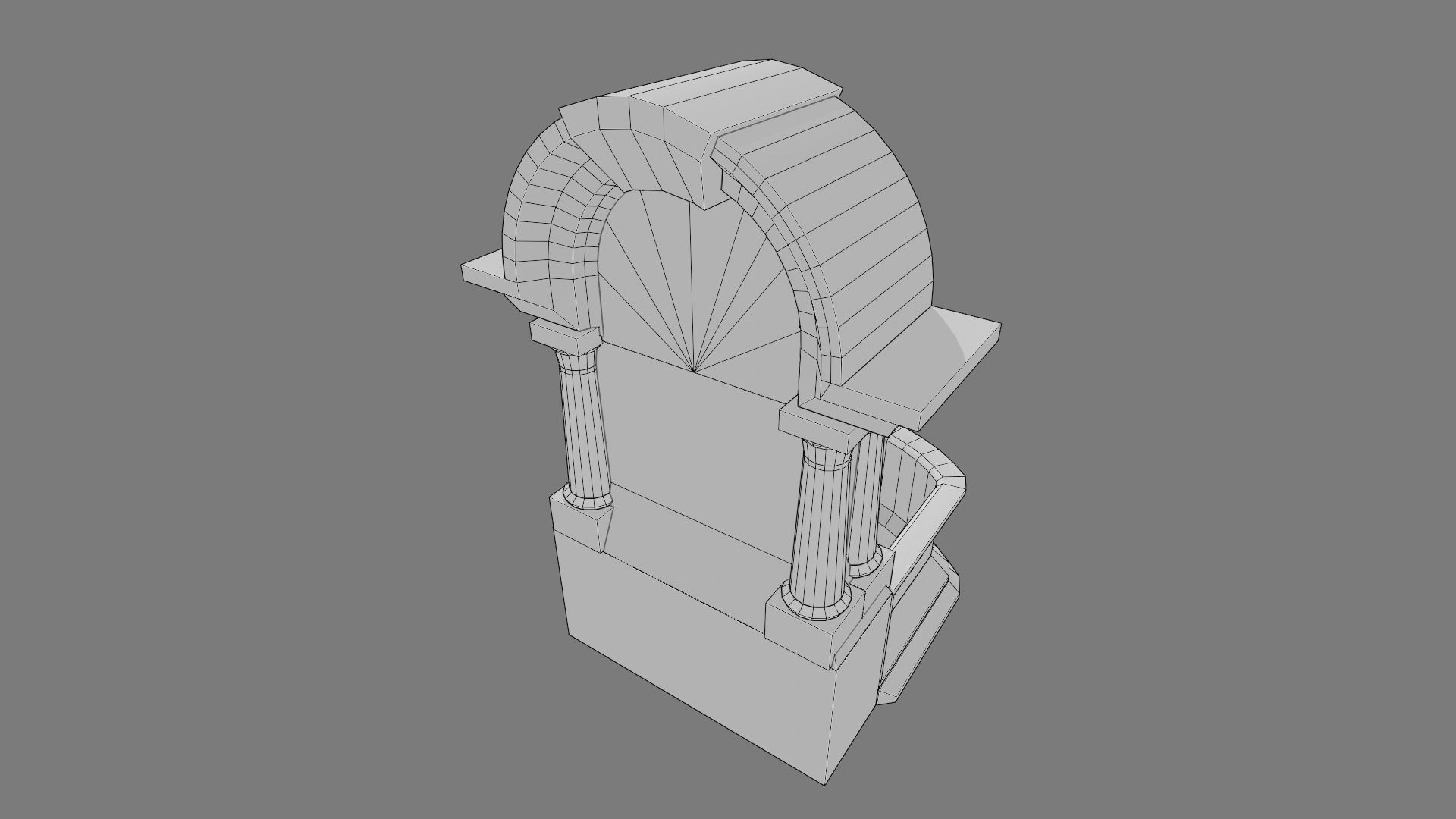 Fountain Type 2 Low-poly 3D model_14