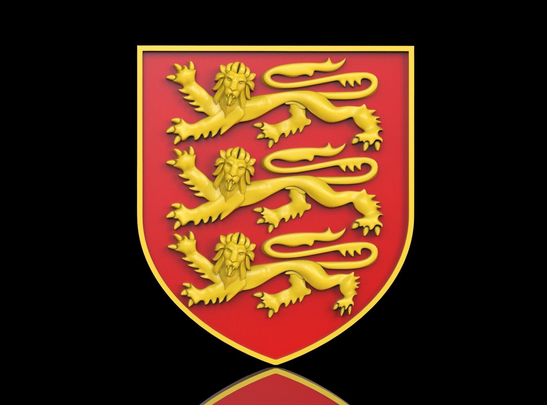 Coat of Arms of England 3D print model_5