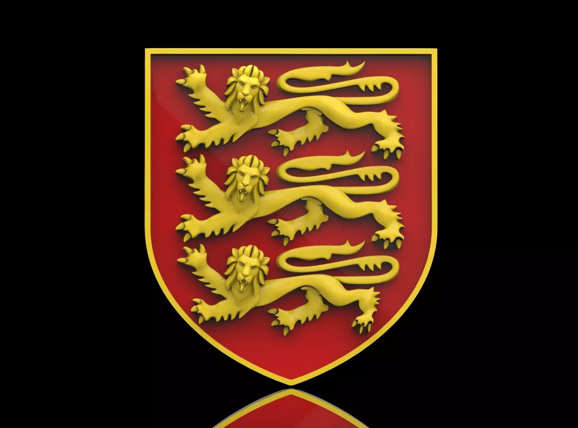 Coat of Arms of England 3D print model_0