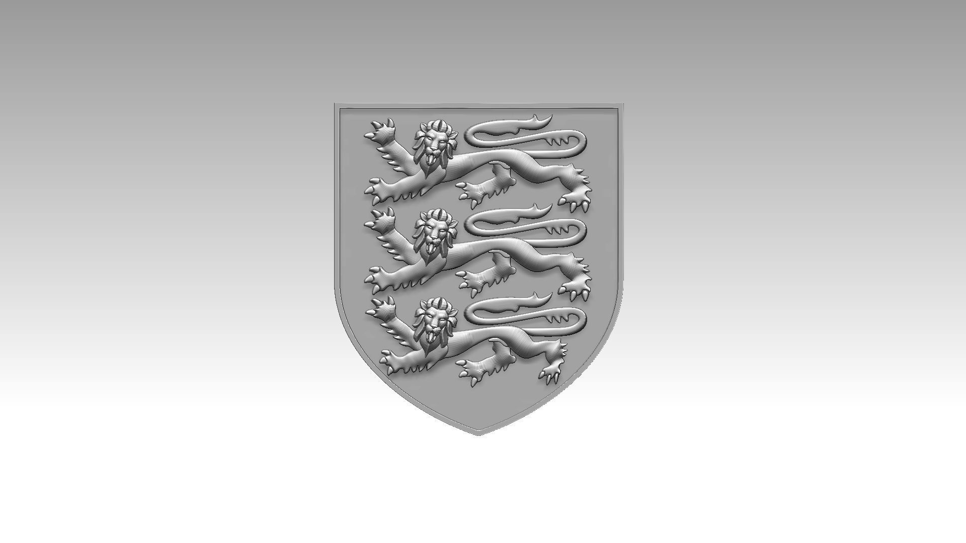 Coat of Arms of England 3D print model_2