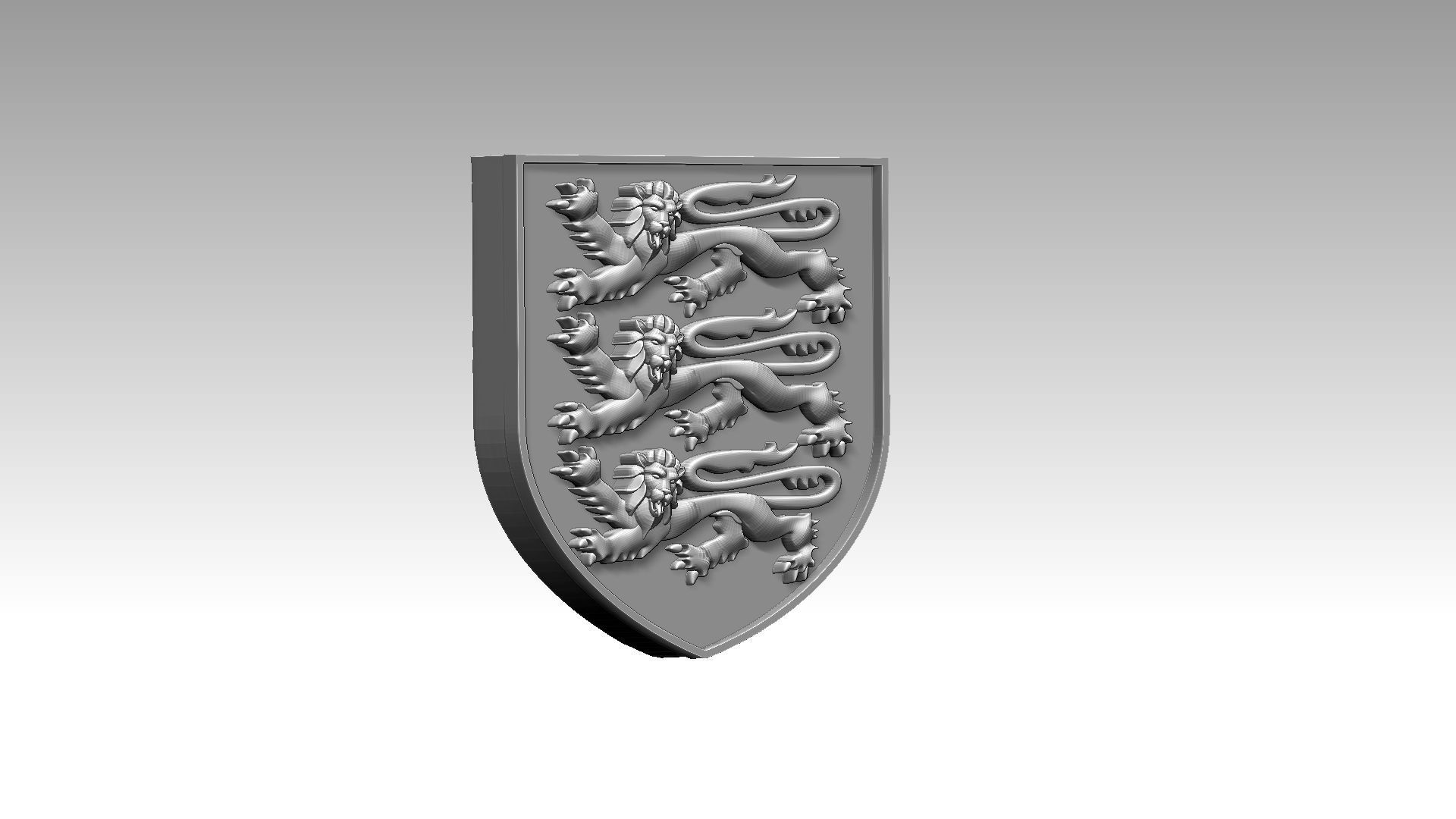 Coat of Arms of England 3D print model_10