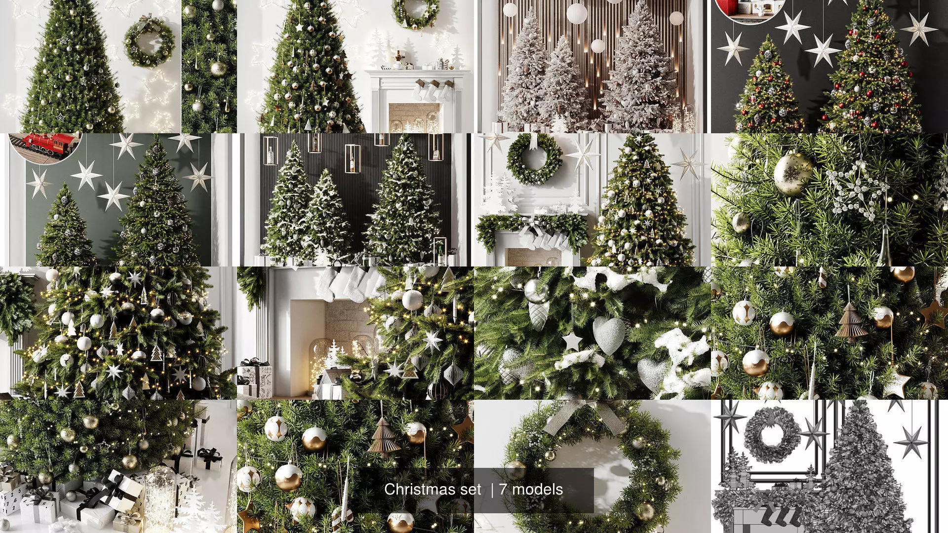 Christmas set  3D Model Collection_0