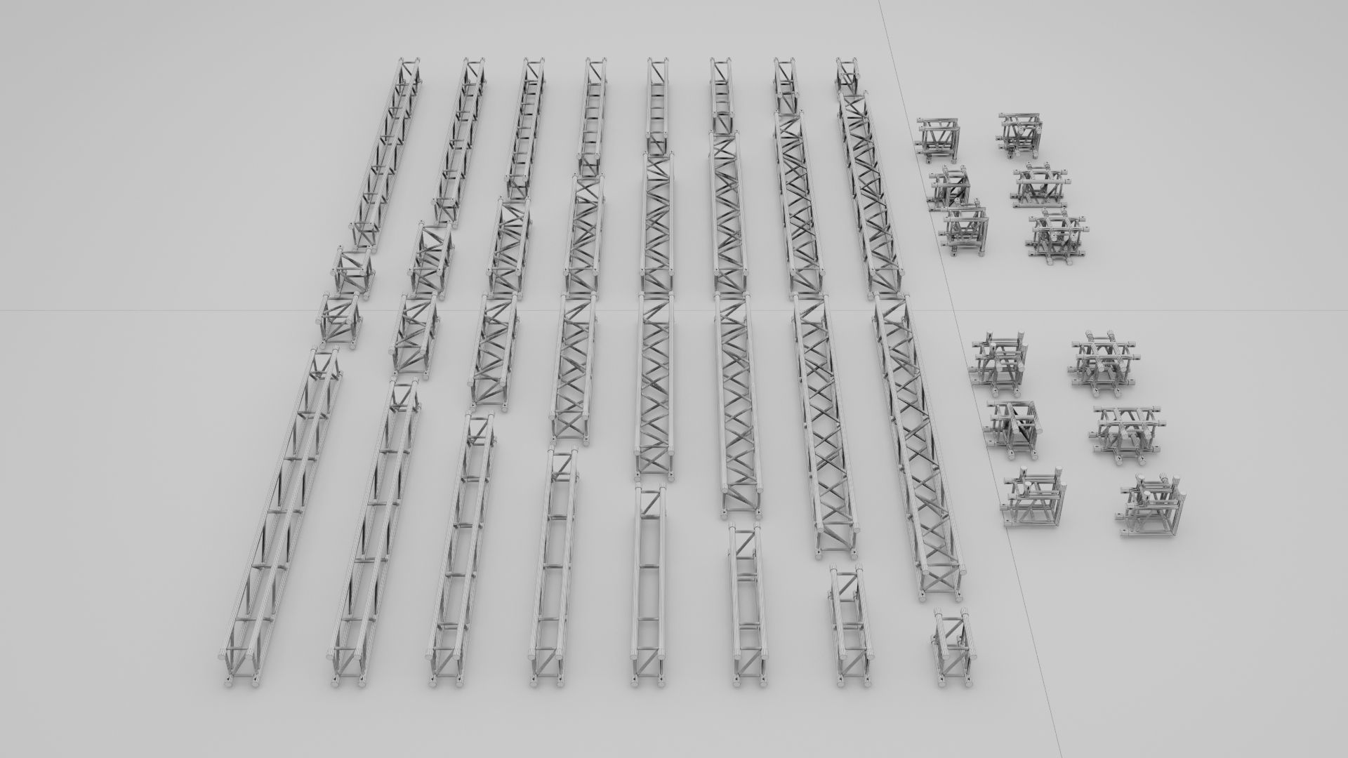 Stage Constructions Elements Truss Low-poly 3D model_7