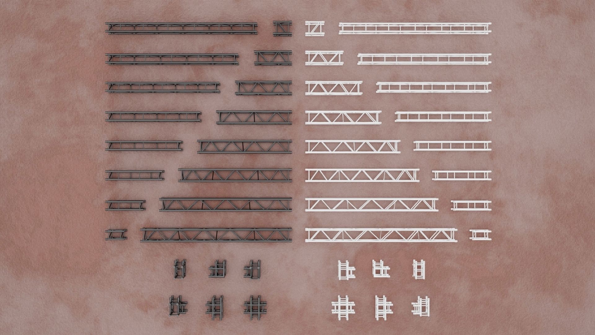 Stage Constructions Elements Truss Low-poly 3D model_5
