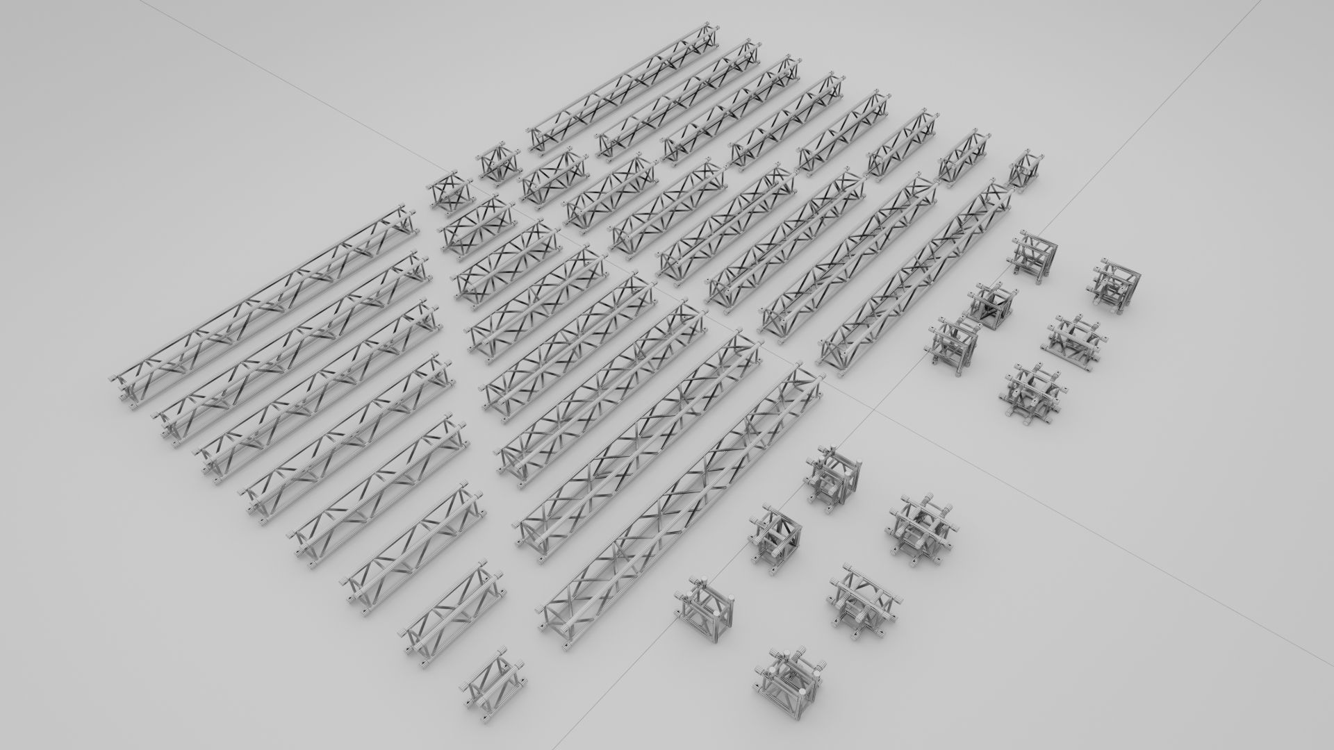 Stage Constructions Elements Truss Low-poly 3D model_6