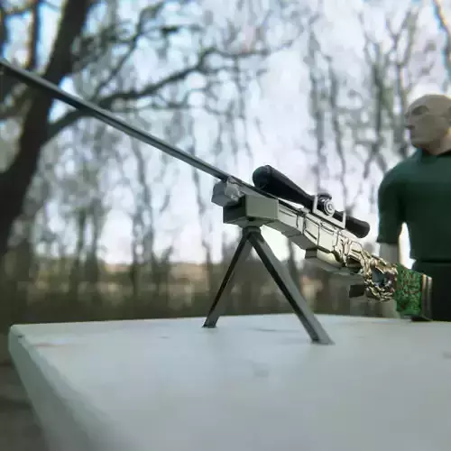AWM Sniper Rifle  Free low-poly 3D model