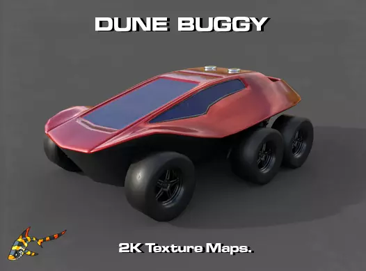 DUNE BUGGY Low-poly 3D model