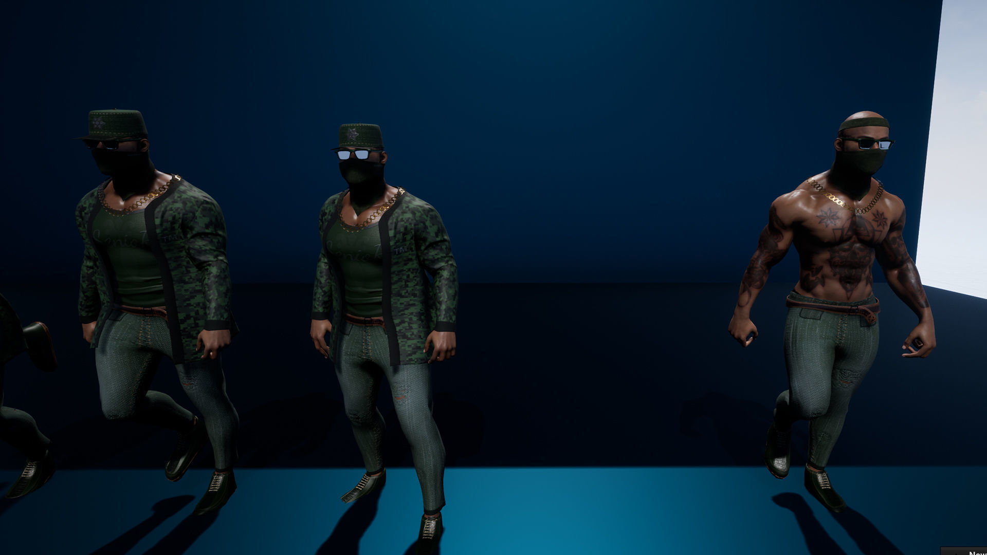 Ganster Modular Low-poly 3D model_14