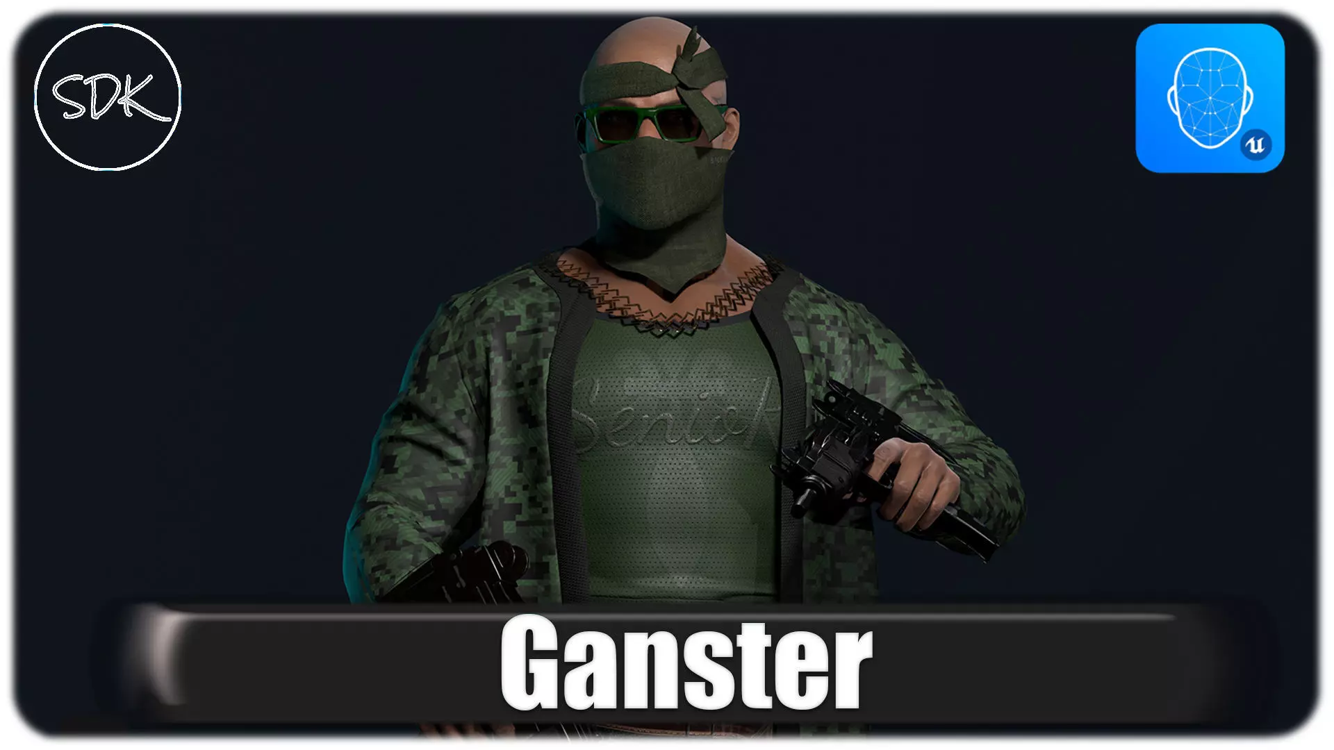 Ganster Modular Low-poly 3D model_0