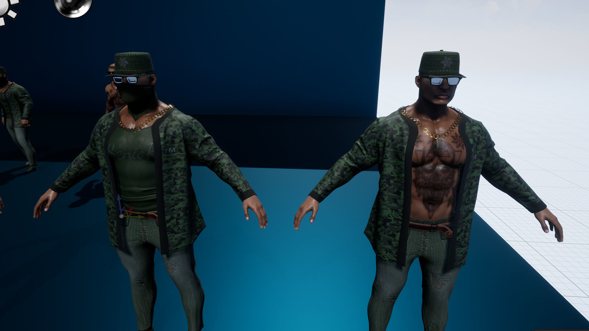 Ganster Modular Low-poly 3D model_15