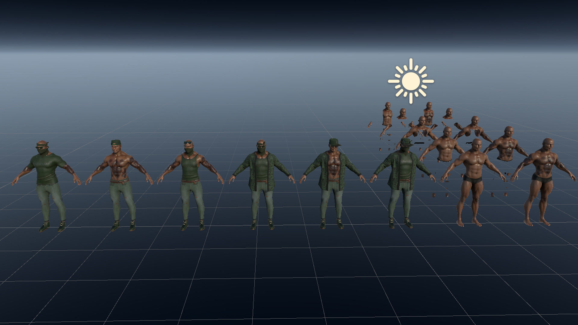 Ganster Modular Low-poly 3D model_24