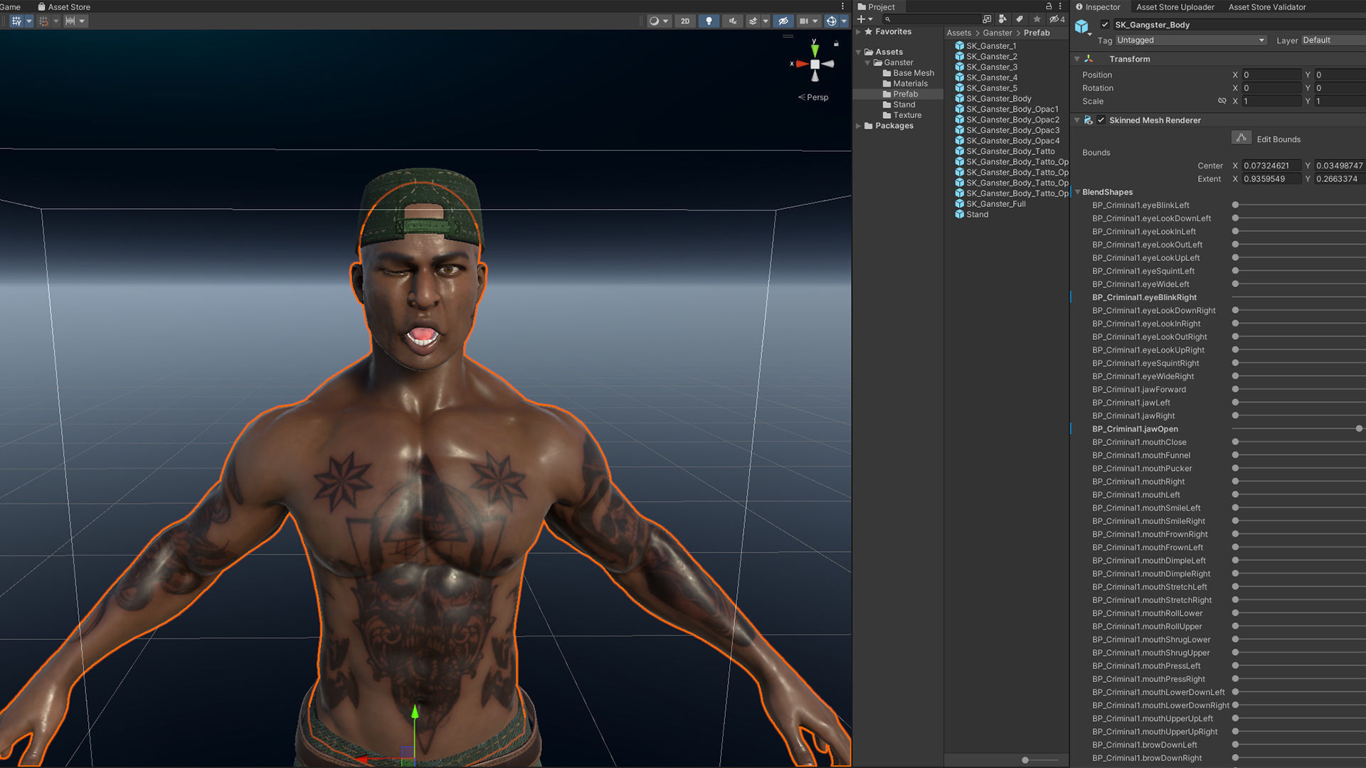 Ganster Modular Low-poly 3D model_27