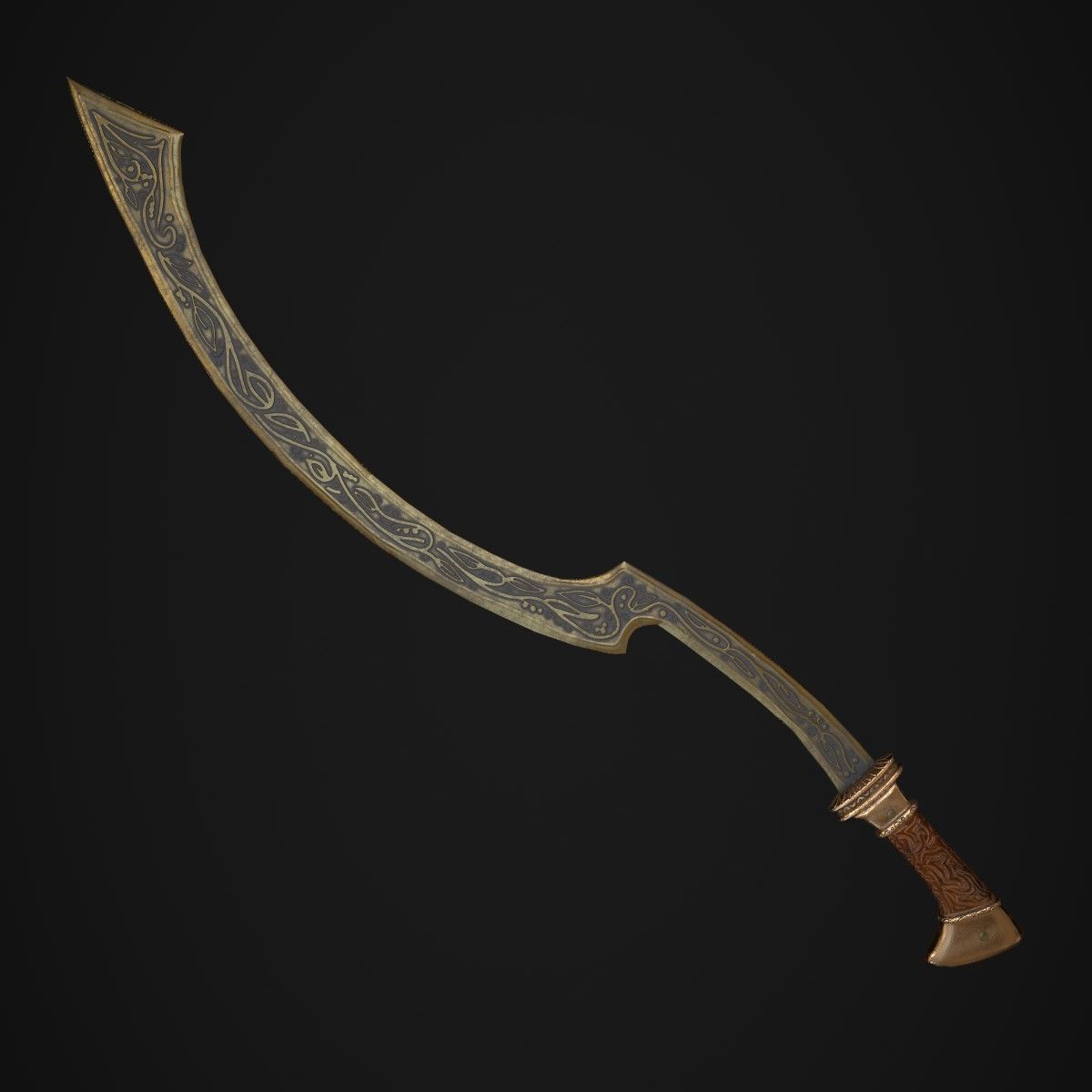 Egyptian Khopesh Low-poly 3D model_6