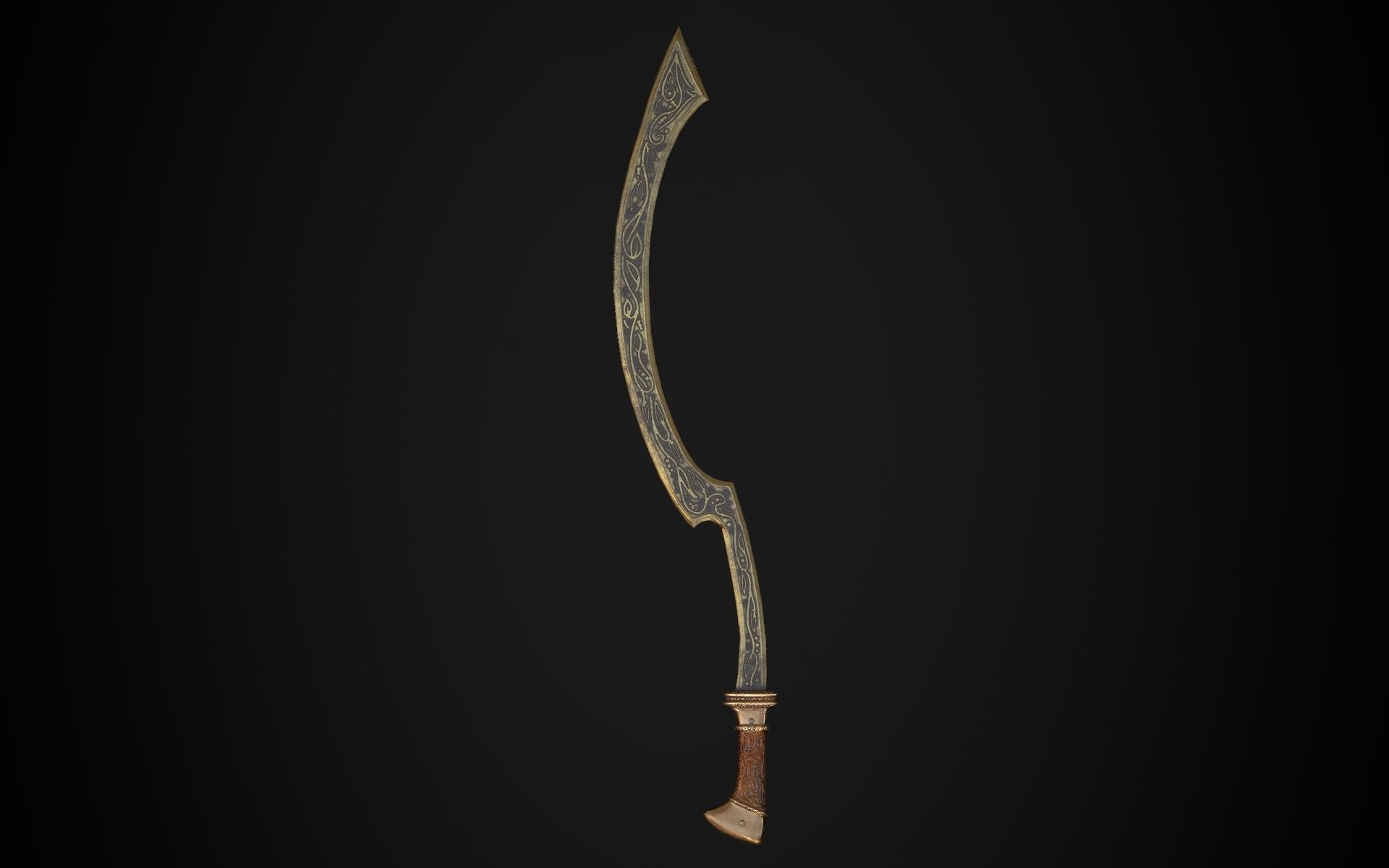 Egyptian Khopesh Low-poly 3D model_2