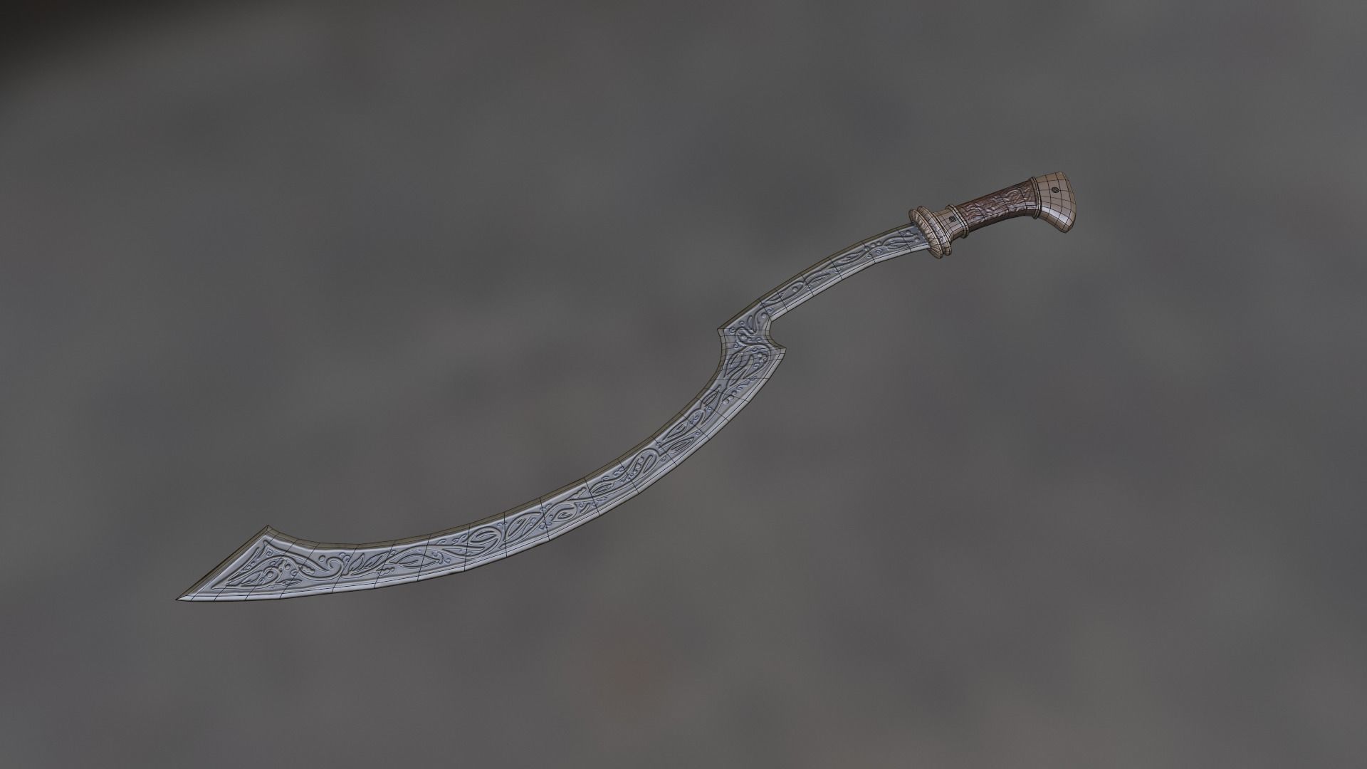 Egyptian Khopesh Low-poly 3D model_10